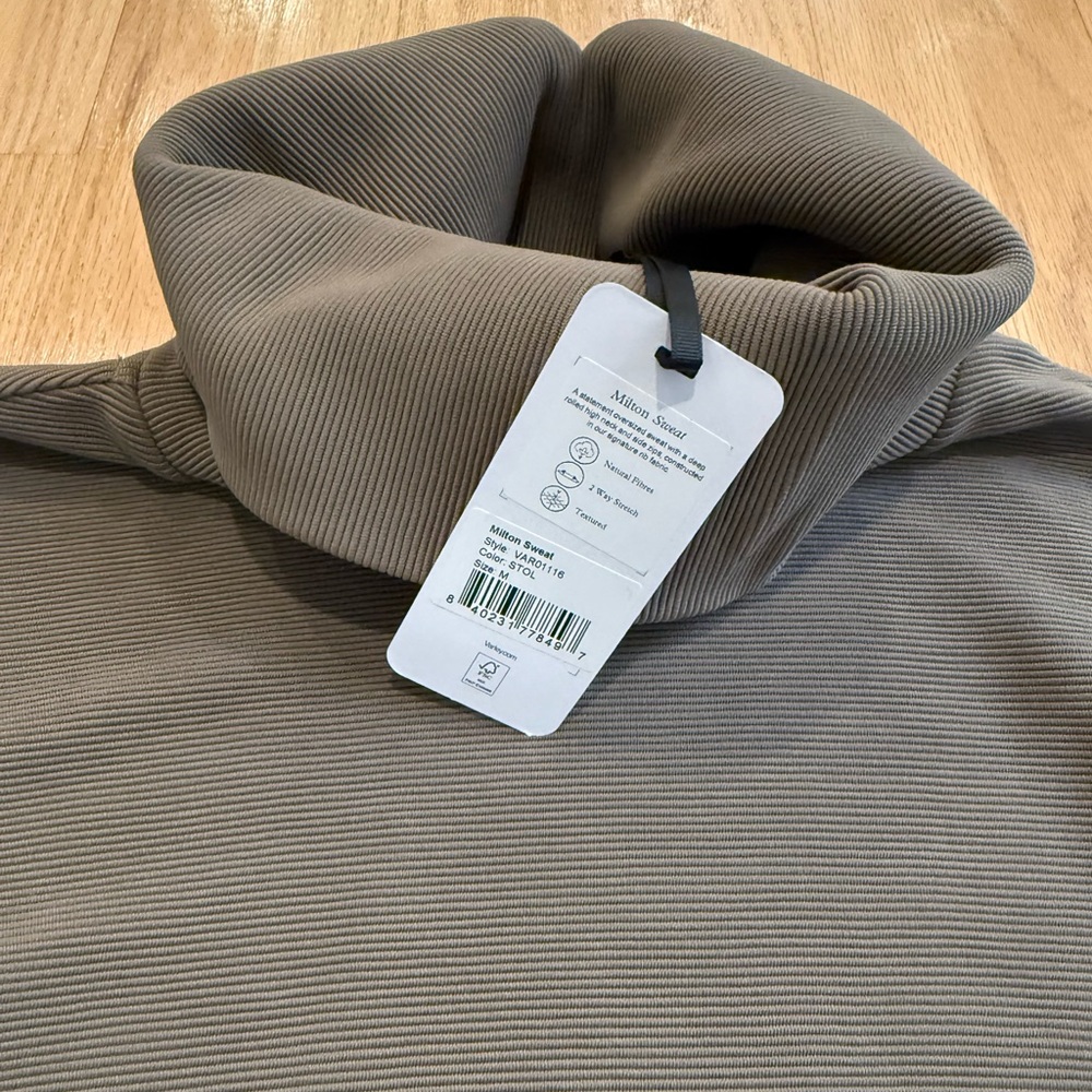 Varley Milton Sweat Ribbed Turtleneck Sweater in Taupe sz m color STOL
